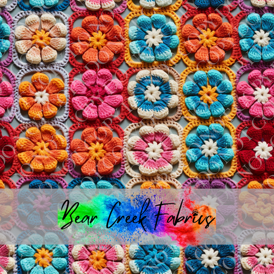 Crocheted Floral Squares 27