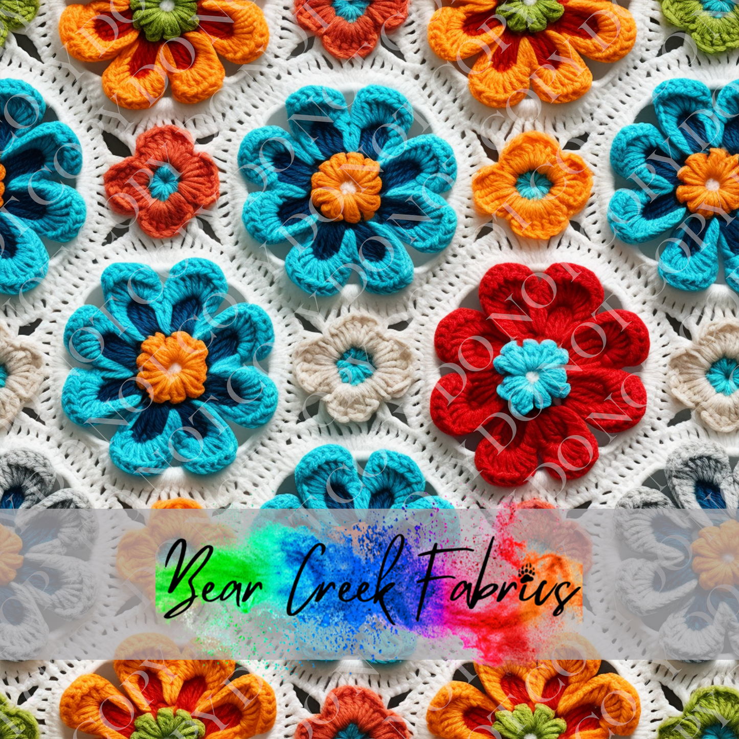 Crocheted Floral Squares 16