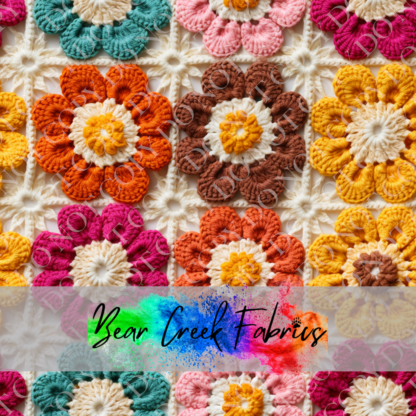 Crocheted Floral Squares 17