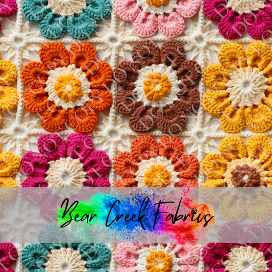 Crocheted Floral Squares 17