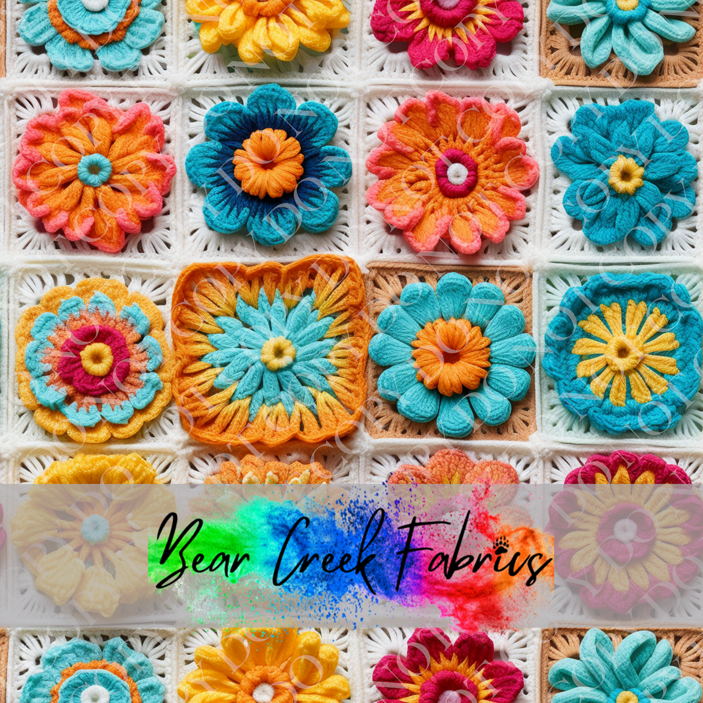 Crocheted Floral Squares 18