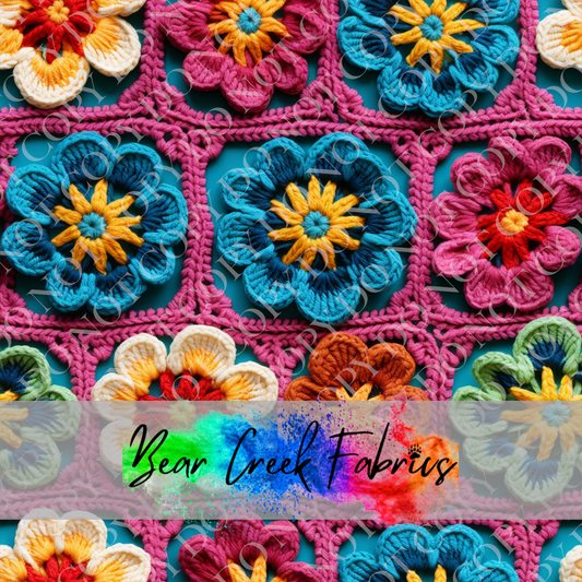 Crocheted Floral Squares 26