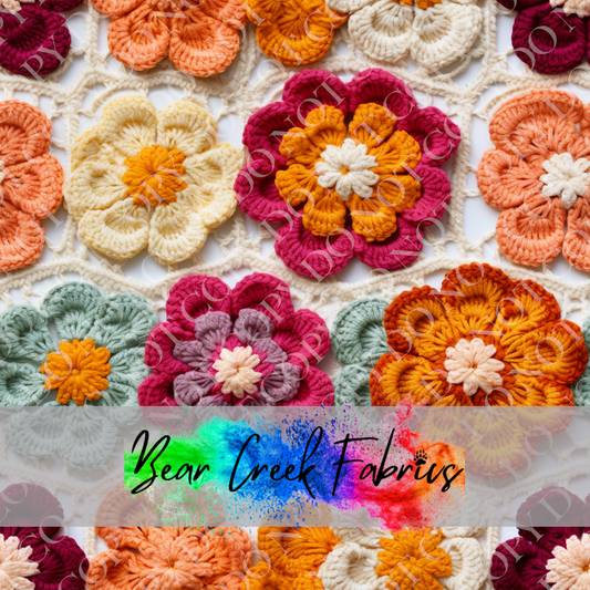 Crocheted Floral Squares 19