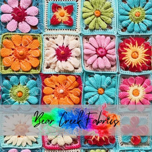 Crocheted Floral Squares 36