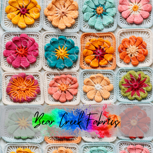 Crocheted Floral Squares 23
