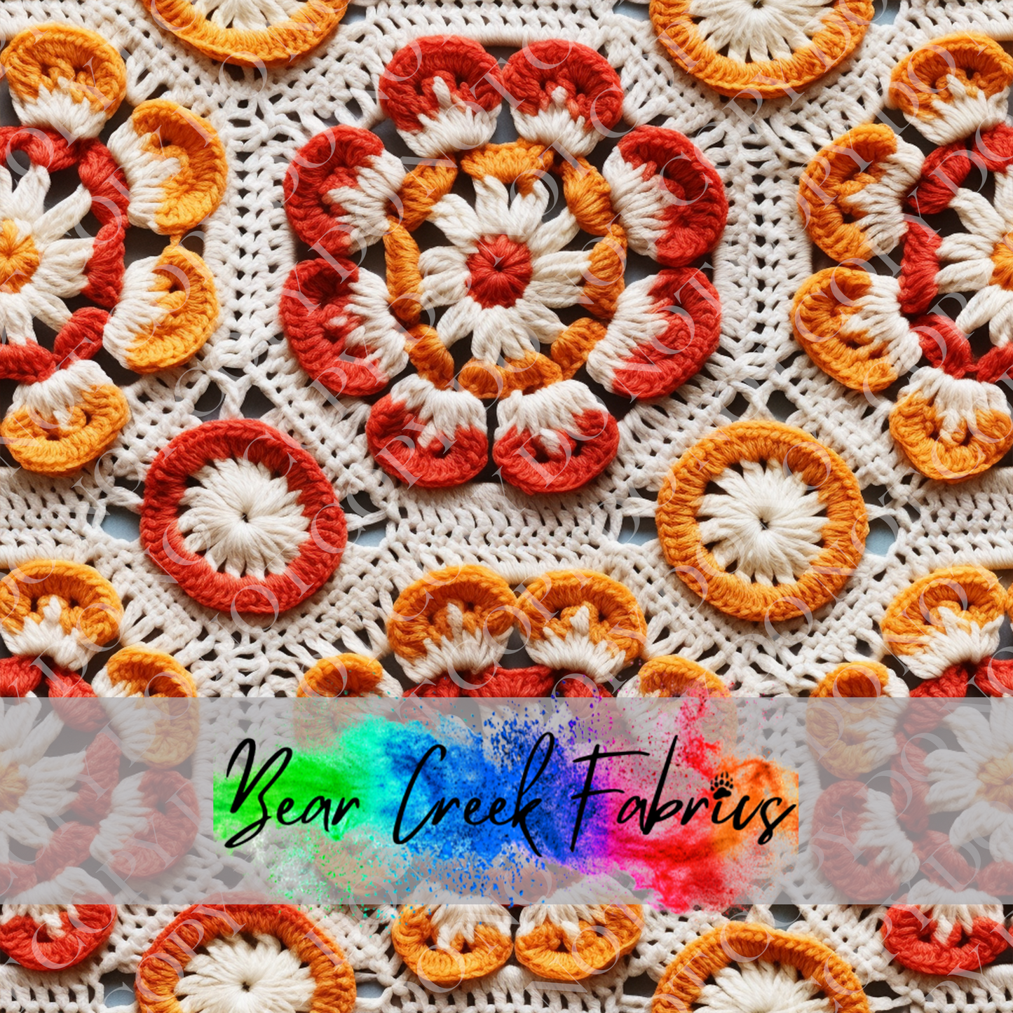 Crocheted Floral Squares 32