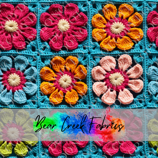 Crocheted Floral Squares 34