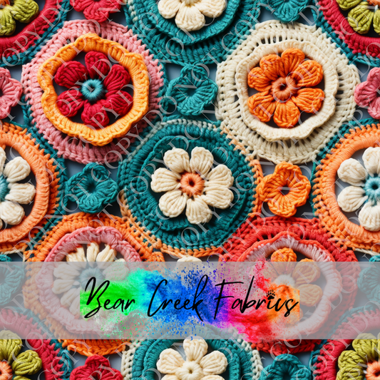 Crocheted Floral Squares 39