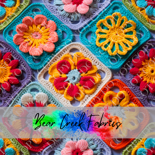 Crocheted Floral Squares 42