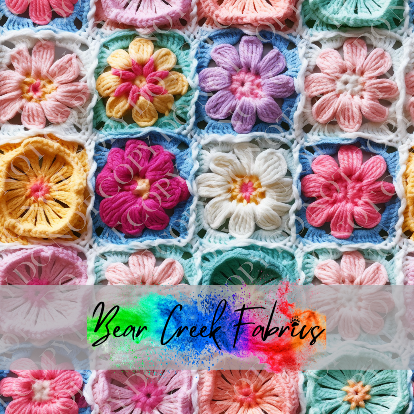 Crocheted Floral Squares 45