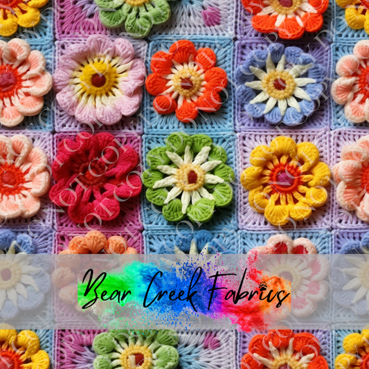 Crocheted Floral Squares 46
