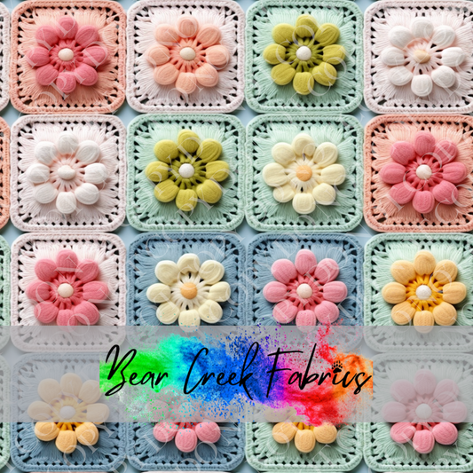 Crocheted Floral Squares 50