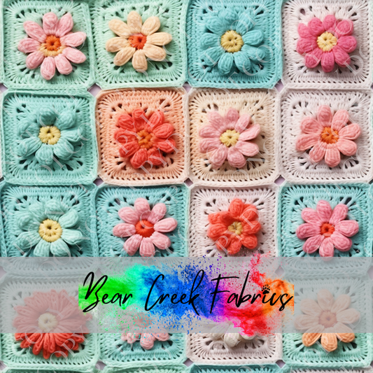 Crocheted Floral Squares 49