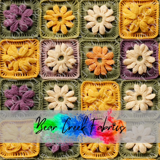 Crocheted Floral Squares 52