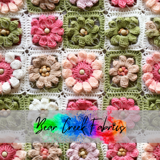 Crocheted Floral Squares 60