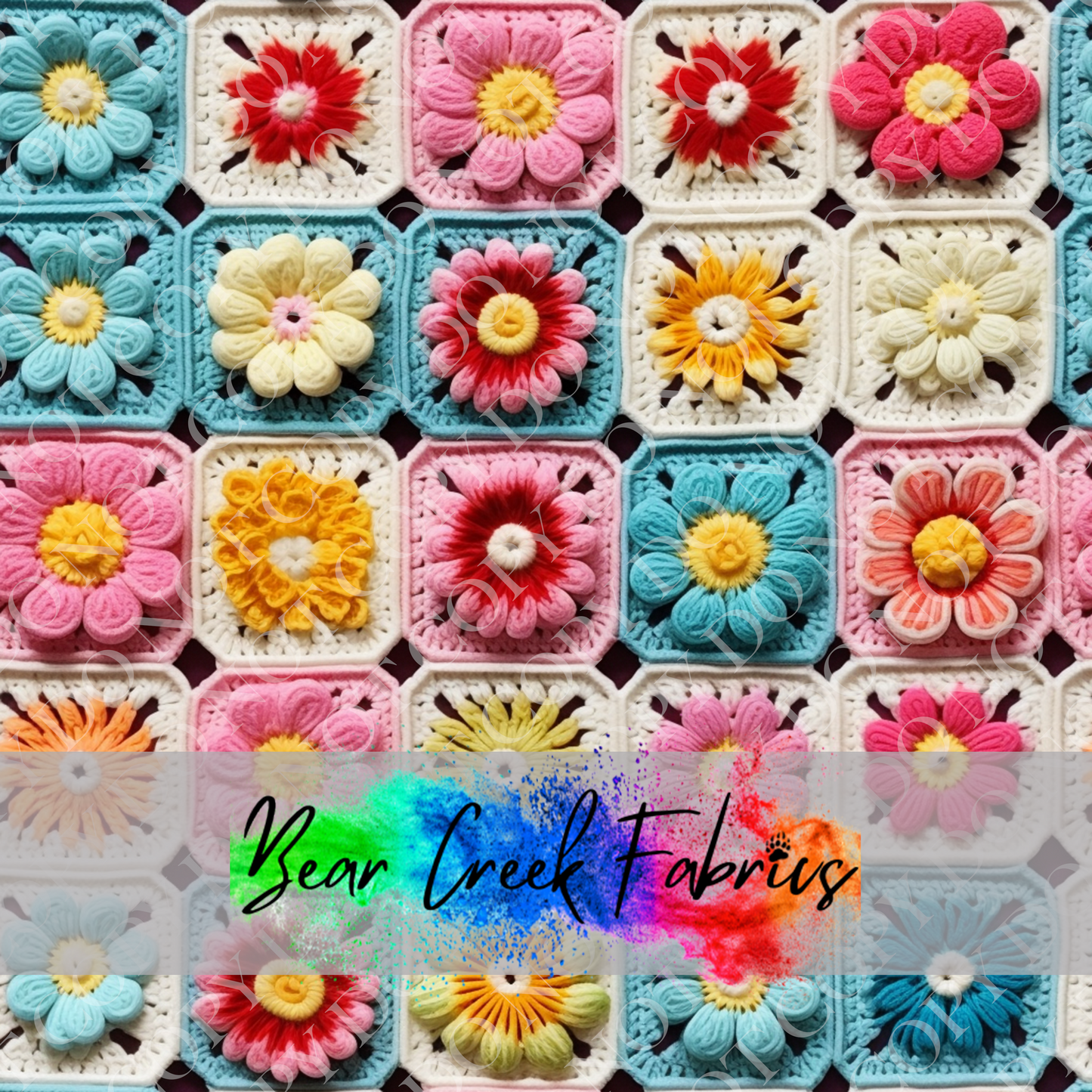 Crocheted Floral Squares 65