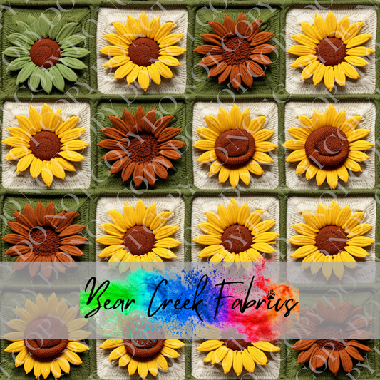 Crocheted Floral Squares 69
