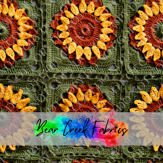 Crocheted Floral Squares 70
