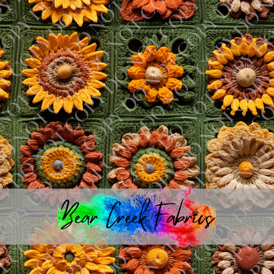 Crocheted Floral Squares 72