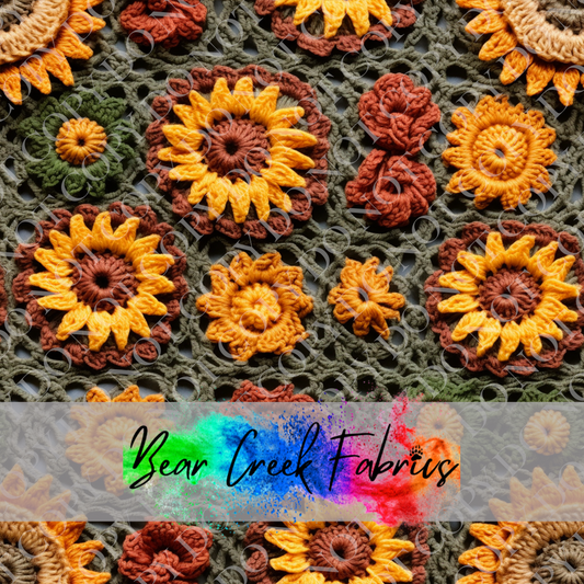 Crocheted Floral Squares 74