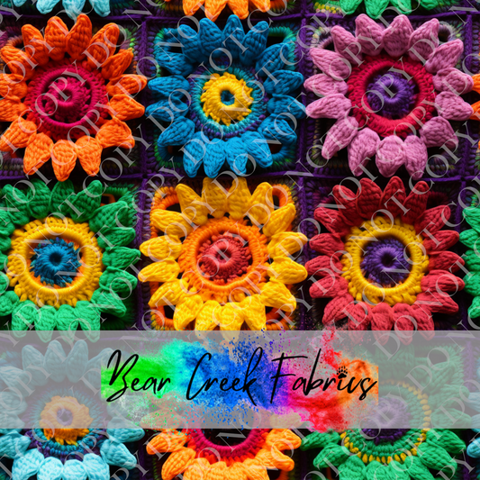 Crocheted Floral Squares 75