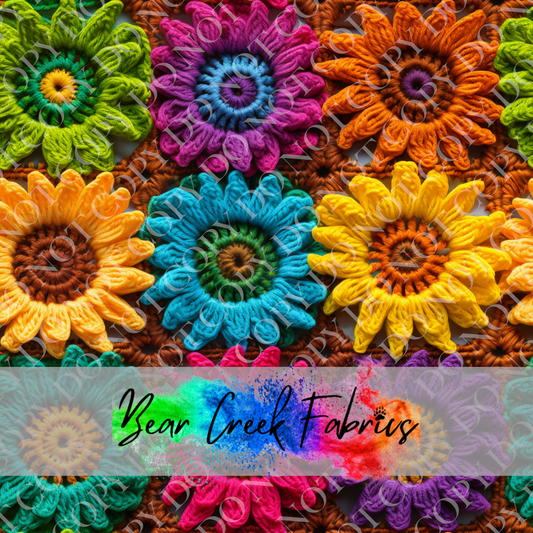 Crocheted Floral Squares 77