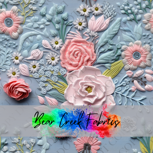 Pastel Flowers Embroidery