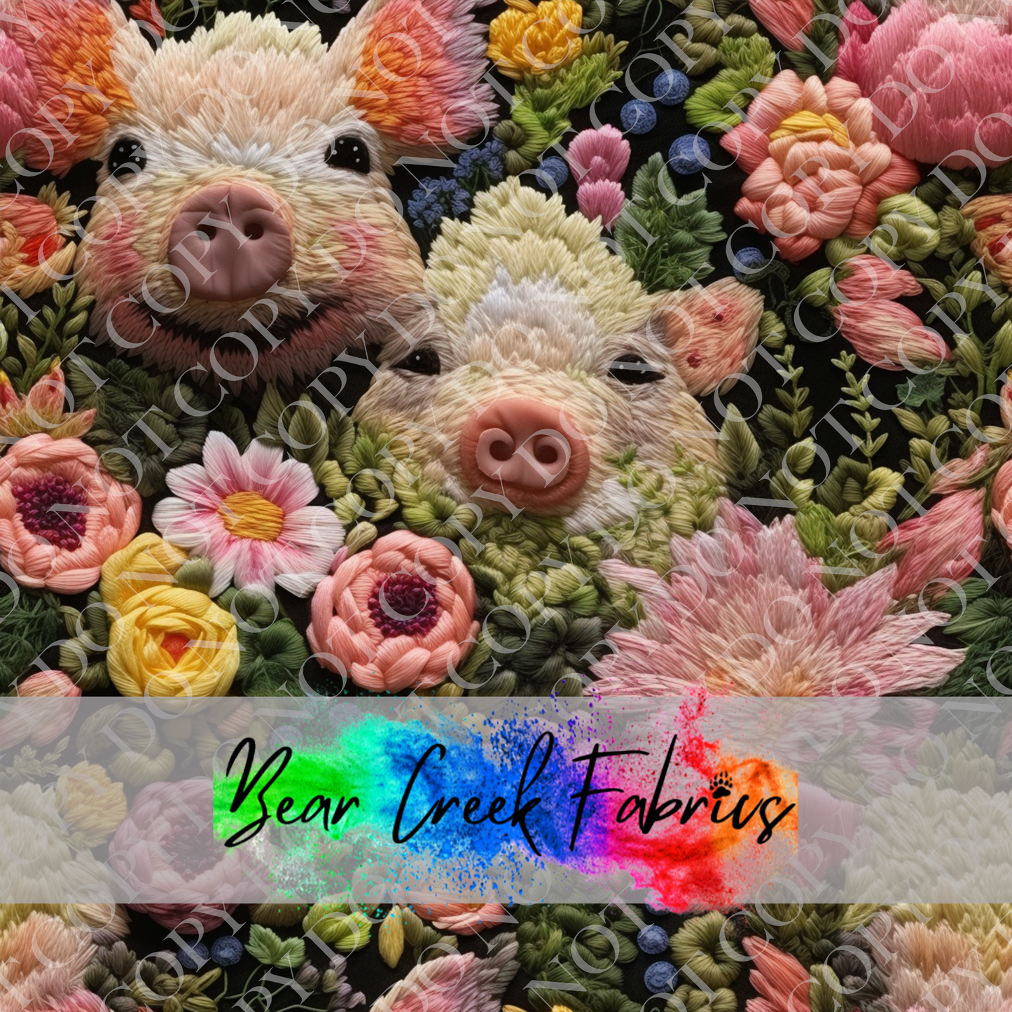 Pig Embroidery