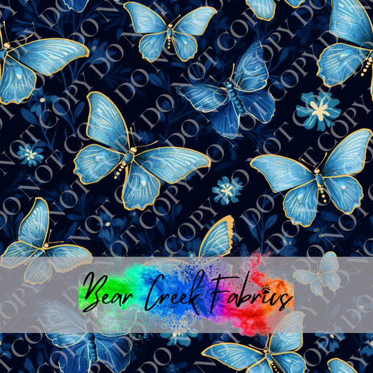 Gold and Teal Butterflies