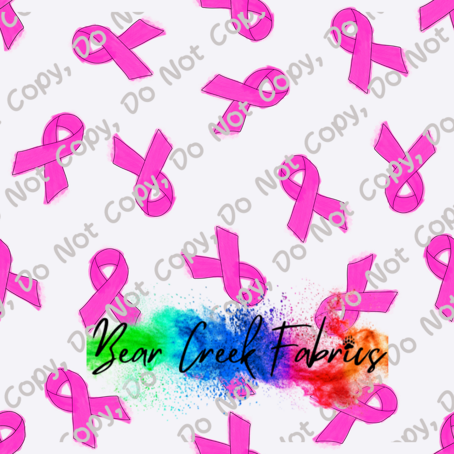 Pink White Ribbon