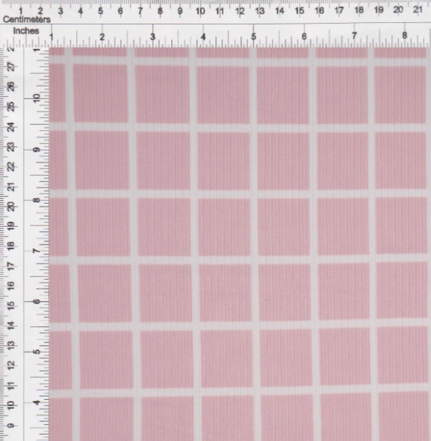 Pink Windowpane Yummy Wide Rib (8x2)