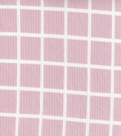 Pink Windowpane Yummy Wide Rib (8x2)