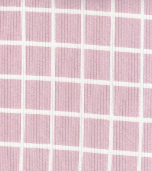 Pink Windowpane Yummy Wide Rib (8x2)