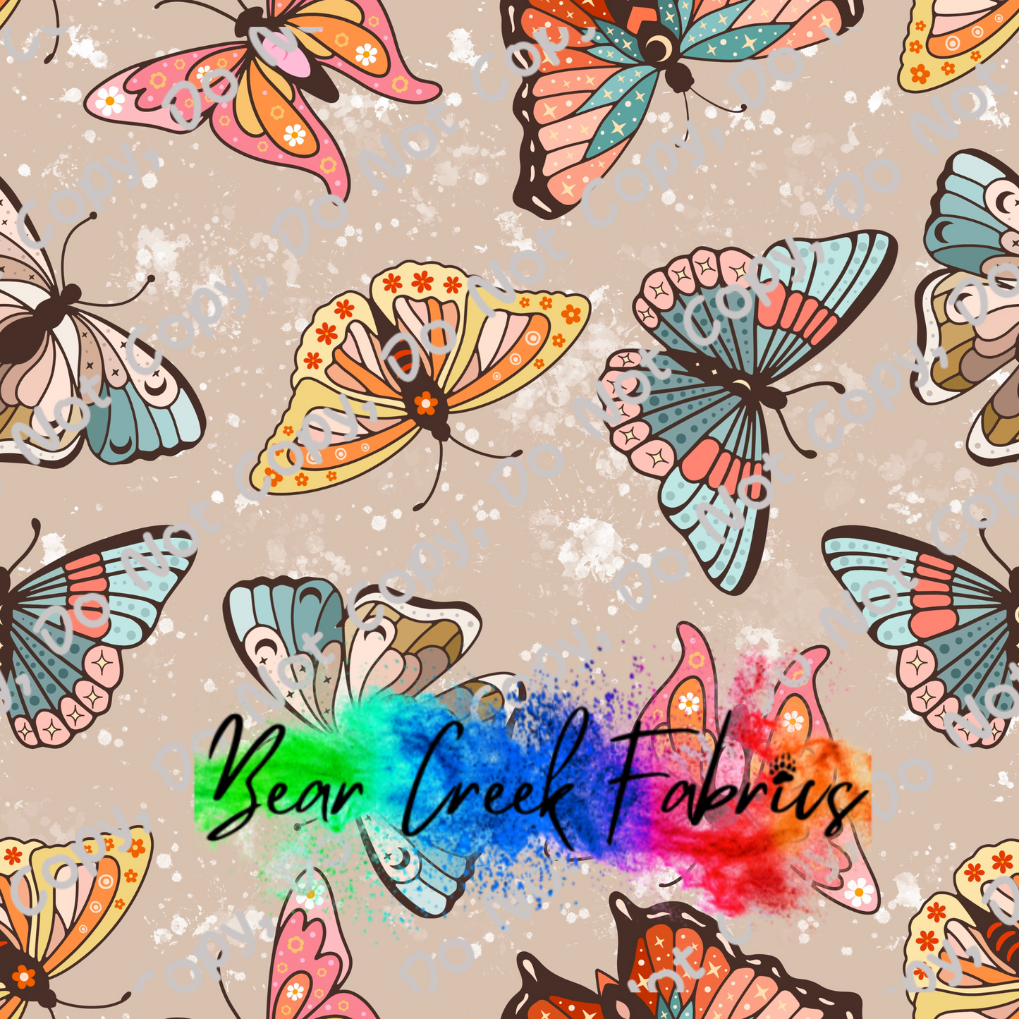 Retro Butterflies Neutral