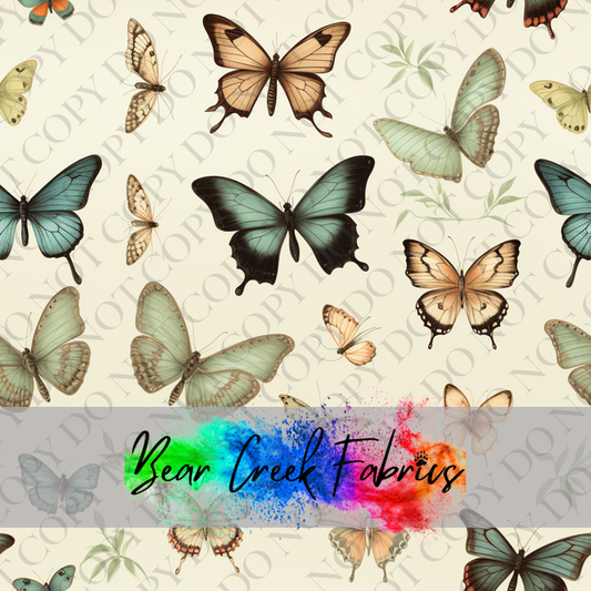 muted butterflies