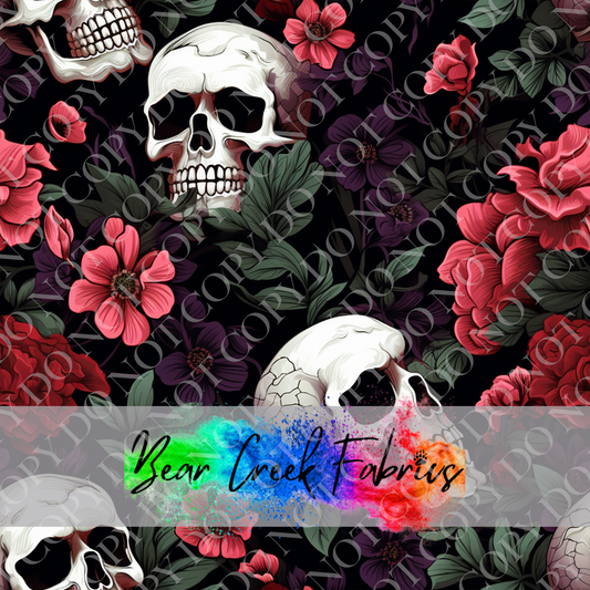 Skull Pink Floral