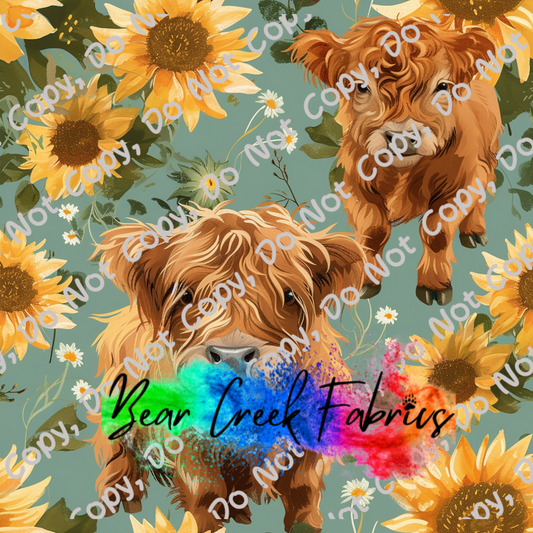 Sunflower Cows - PUL Custom Retail