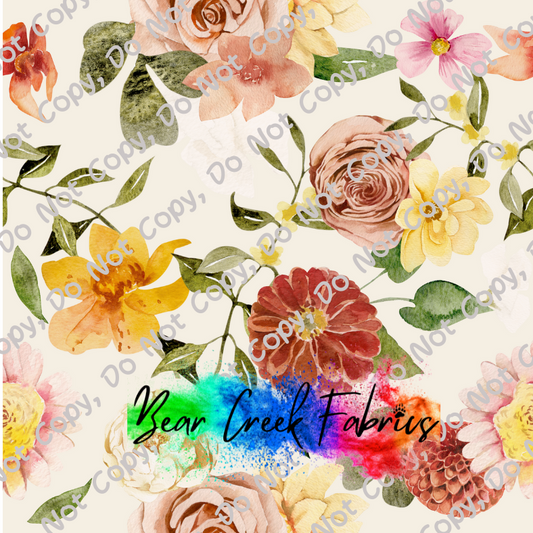 Vintage Cream Floral